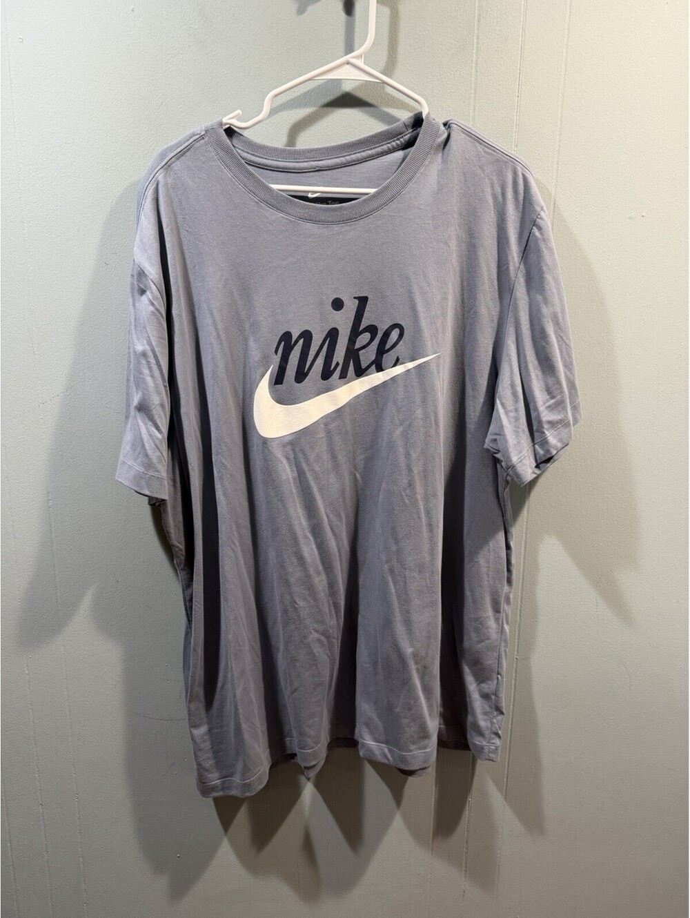 Mens The Nike Tee Size XL Light Blue Logo Print